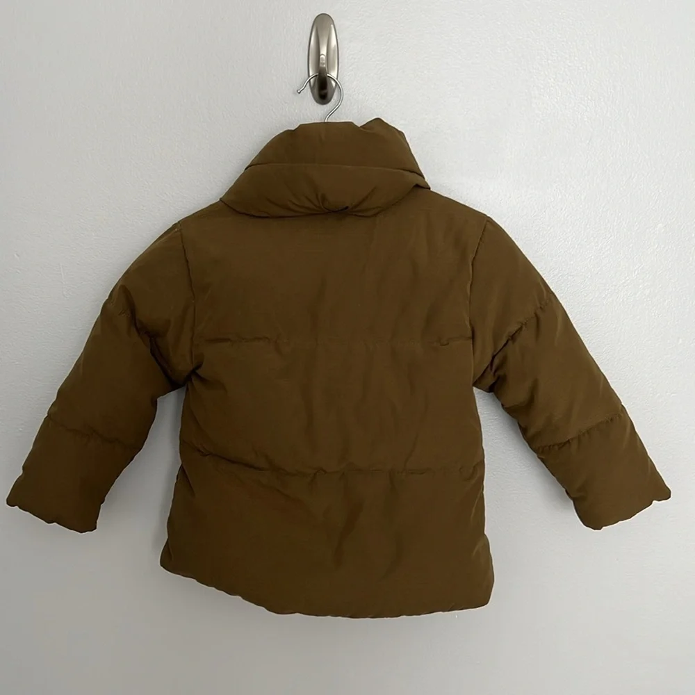 ZARA Girls Asymmetric Zip Oversized Puffer Jacket